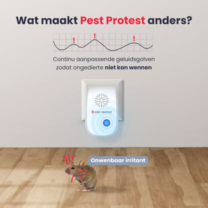 Pest Protest 4-Pack Ultrasonische Muizenverjager - Pest Protest